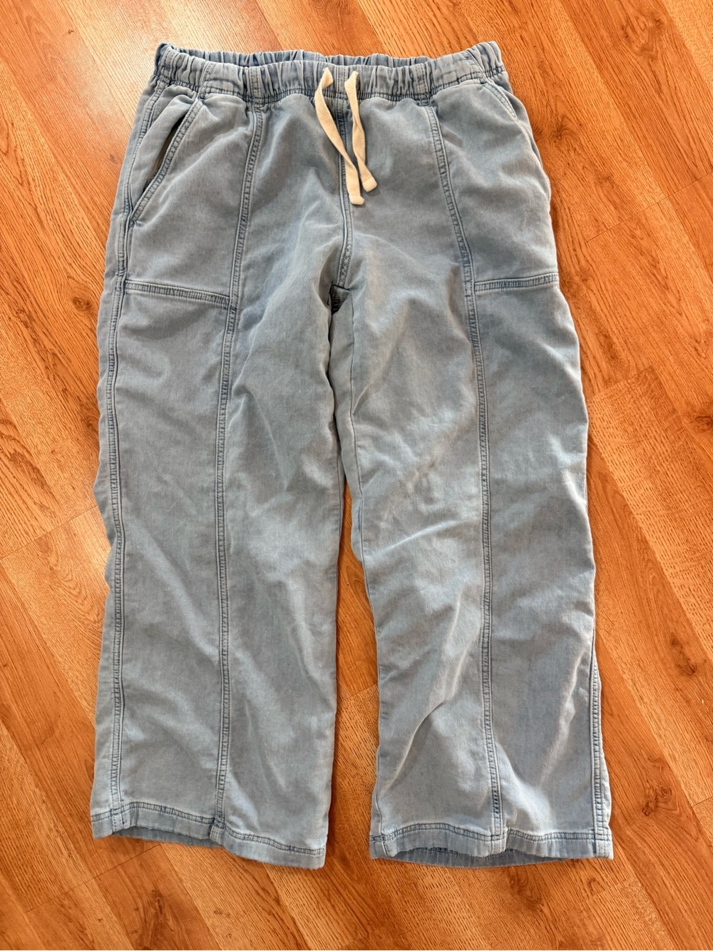 Aerie Light Blue Drawstring Pants size large